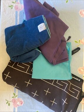 Yoga towels and cloths bundle- Teal, Purple, Navy, Black Mix